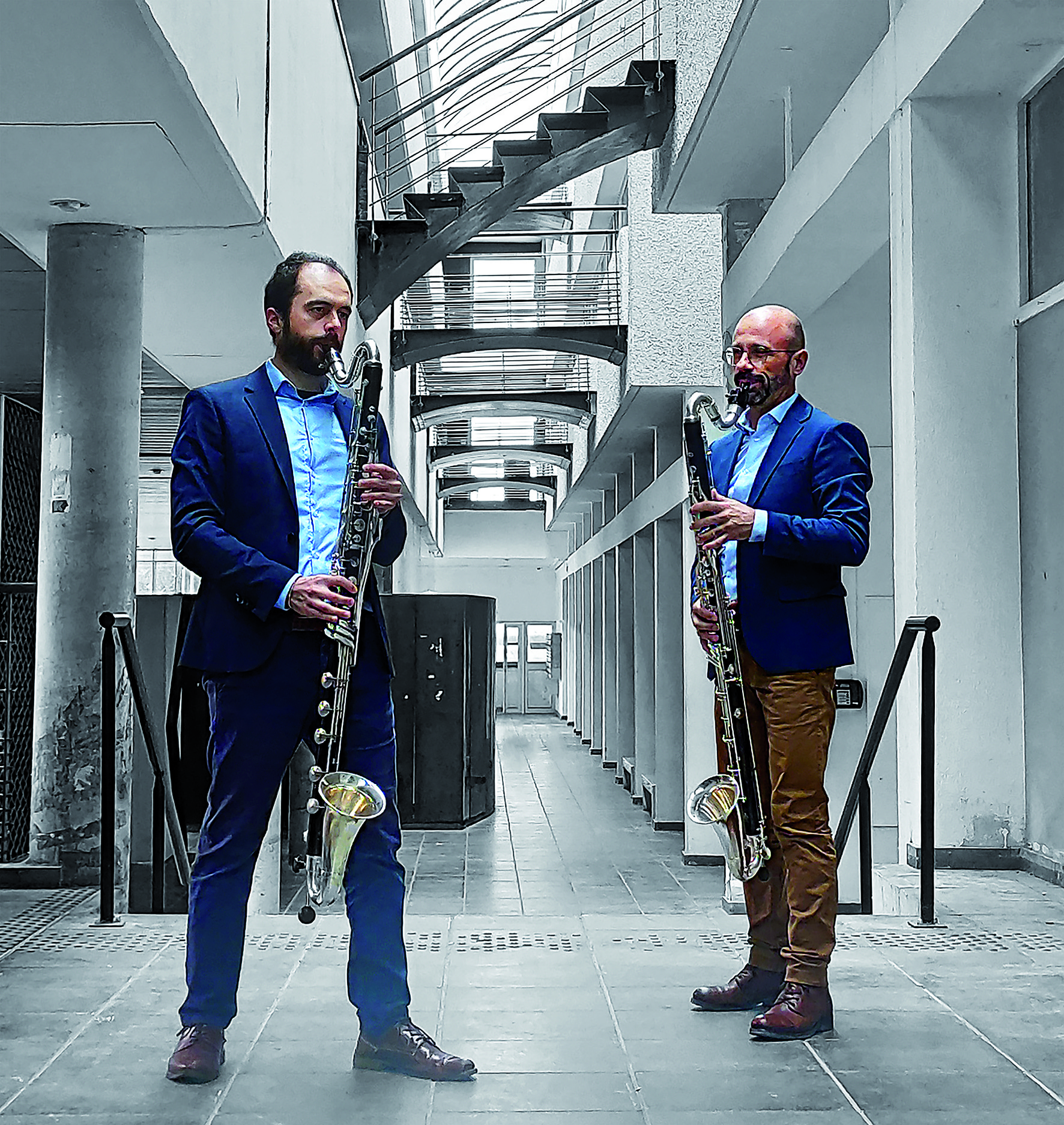 image qui représente deux clarinettistes